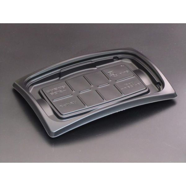 リスパック 惣菜容器 バイオデリカ リッジ18-12B浅黒 RHBH682 1袋(50個)（直送品）