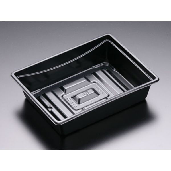 リスパック 弁当容器 かさね 4B 黒 RHHJ331 1袋(50個)（直送品）