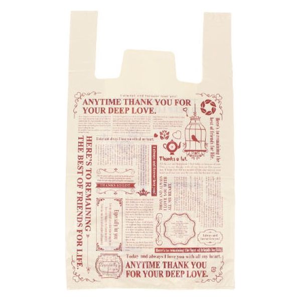 パックタケヤマ ポリ手提げ Uバック グラッチェ LL XZV74125 1袋(100個)（直送品）