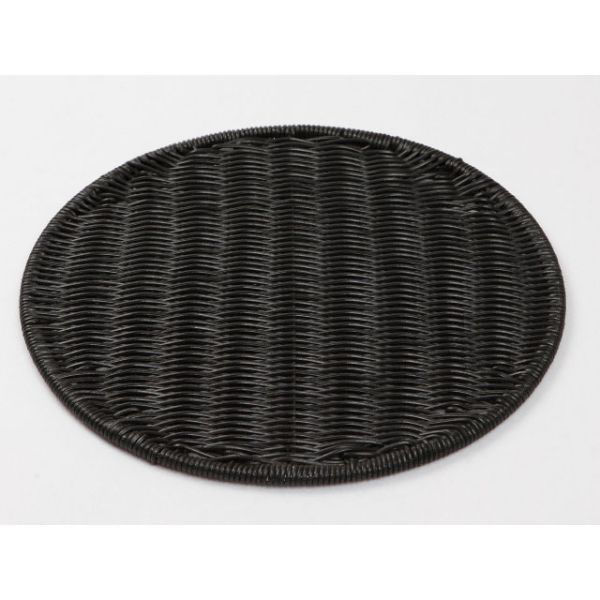 トーダイ 樹脂バスケット BB-606-BKパントレー 丸型33型 ブラック 01060633 1袋(1個)（直送品）