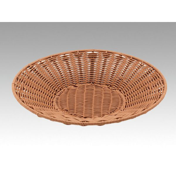 トーダイ 樹脂バスケット VT-400-BR丸型 トレー 40型 ブラウン 010V40BR 1袋(1個)（直送品）