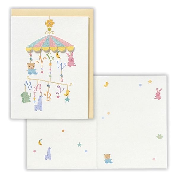 日本ホールマーク 赤ちゃん誕生祝い グリーティングカード メリー2 1枚