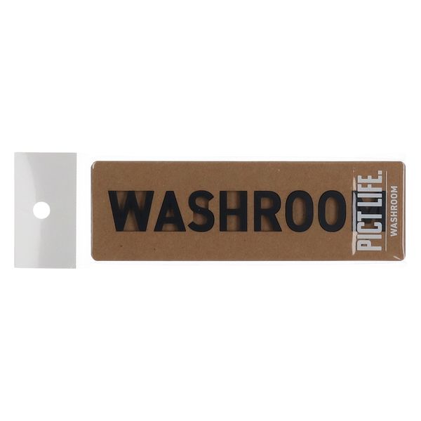 ハイロジック PICT LIFE 「WASHROOM」 黒 1枚 ピクトサイン ピクトグラム（直送品）