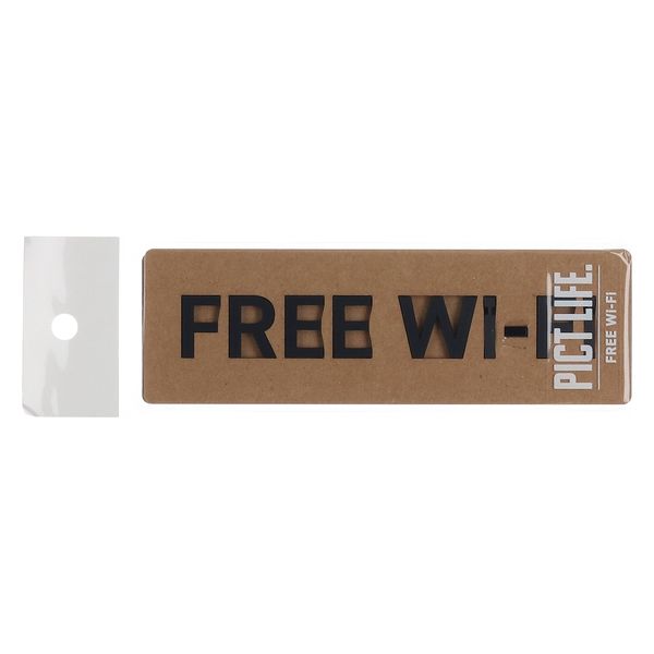 ハイロジック PICT LIFE 「FREE Wi-Fi」 黒 1枚 ピクトサイン ピクトグラム（直送品）