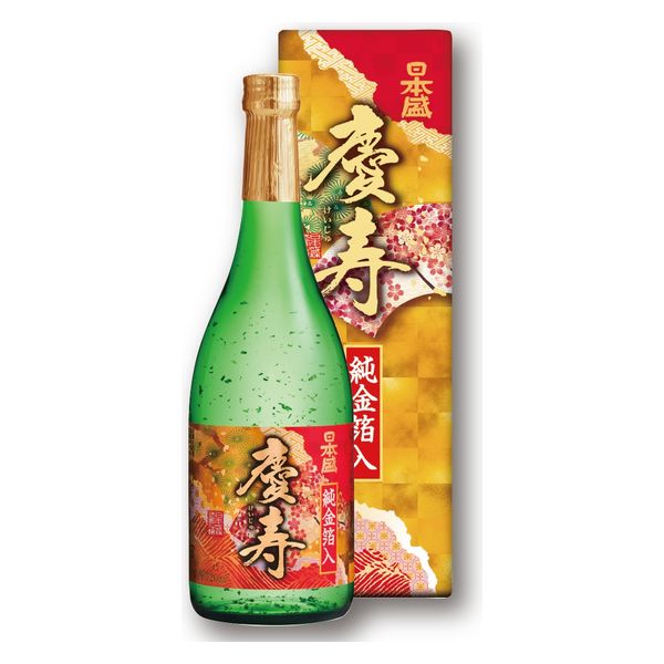 （数量限定） 日本酒 日本盛 慶寿 純金箔入720ml 箱入 1本