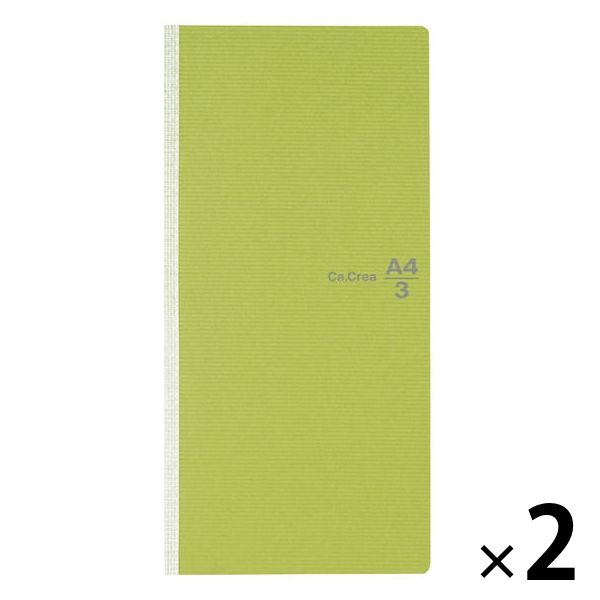 プラス ノート カ.クリエ A4×1/3 5mm方眼 わかくさ 緑 NO-604GC