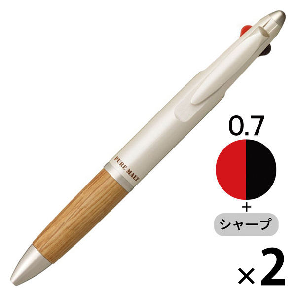 ジェットストリーム2&1 多機能ペン 0.7mm ピュアモルト ナチュラル 2色+シャープ 2本 MSXE3-1005-07 三菱鉛筆