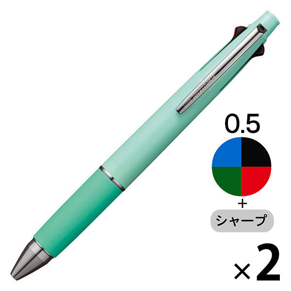 ジェットストリーム4&1 多機能ペン 0.5mm ペールグリーン軸 4色+