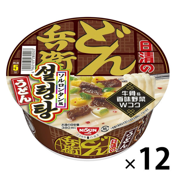 日清食品 日清のどん兵衛 ソルロンタン風うどん 1セット（12個