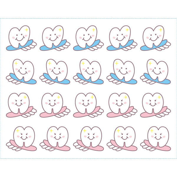 フジタ 衝突防止シールタイプ Healthy teeth kids1 SH_IM_207