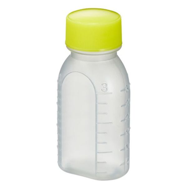 エムアイケミカル 投薬瓶PPB 30mL 凸凹目盛り（未滅菌）キャップ色：黄　少数包装 08-2850-2104 1袋（10本入）（直送品）