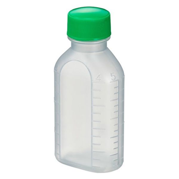 エムアイケミカル 投薬瓶PPB 60mL 凸凹目盛り（未滅菌）キャップ色：緑　少数包装 08-2850-2203 1袋（10本入）（直送品）