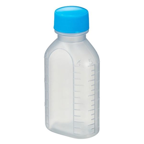 エムアイケミカル 投薬瓶PPB 60mL 凸凹目盛り（未滅菌）キャップ色：青　少数包装 08-2850-2202 1袋（10本入）（直送品）