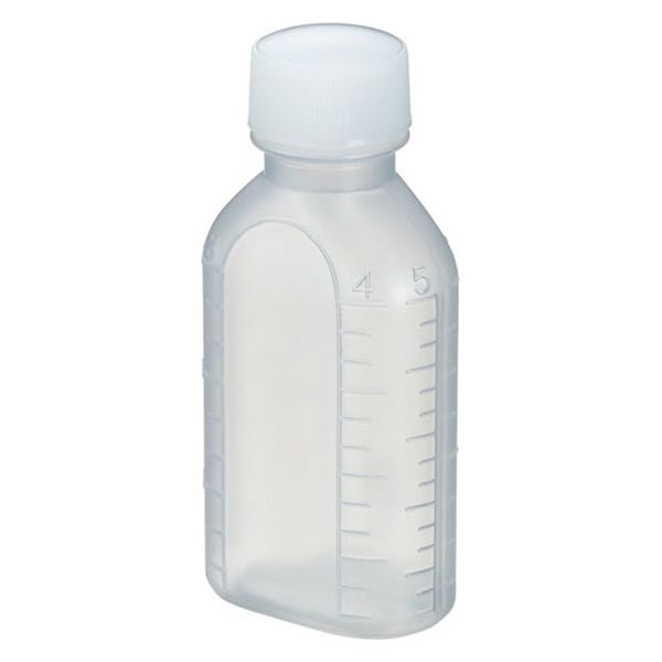 エムアイケミカル 投薬瓶PPB 60mL 凸凹目盛り（未滅菌）キャップ色：白PP　少数包装 08-2850-2207 1袋（10本入）（直送品）