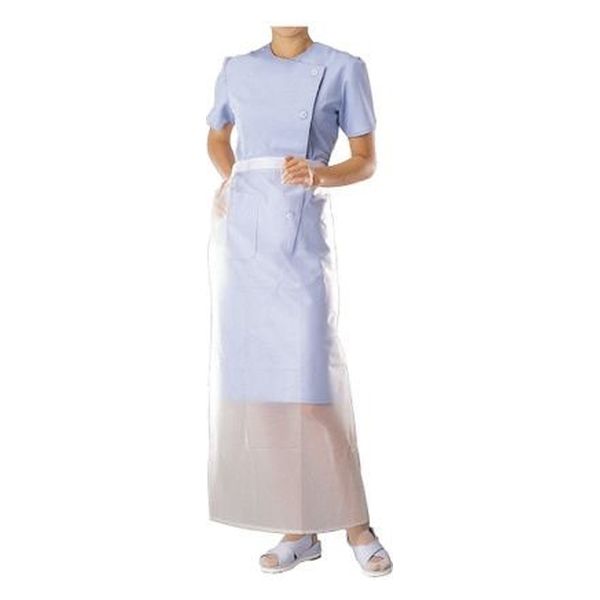 日本医理器材 ビニール前掛(腰前掛)右ポケット付 413822 23-2773-0002 1枚（直送品）