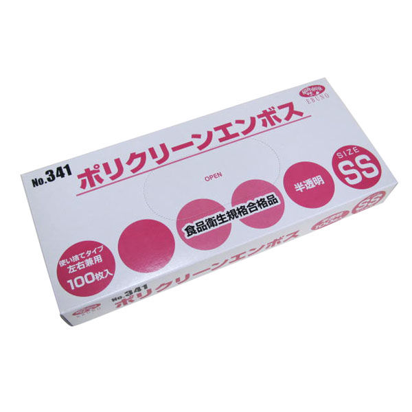 エブノ ポリクリーン外エンボス箱入(半透明) 24-6741-00 1梱(100枚入x60箱)（直送品）