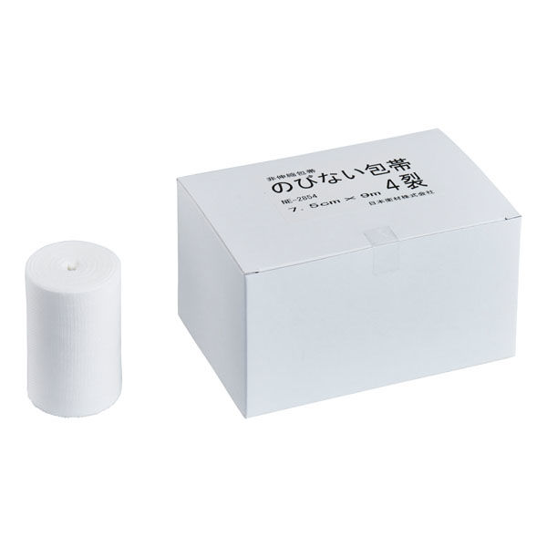 日本衛材 のびない包帯4裂 24-6812-01 1箱(6巻入)（直送品）