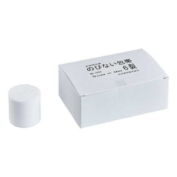 日本衛材 のびない包帯6裂 24-6812-02 1箱(6巻入)（直送品）
