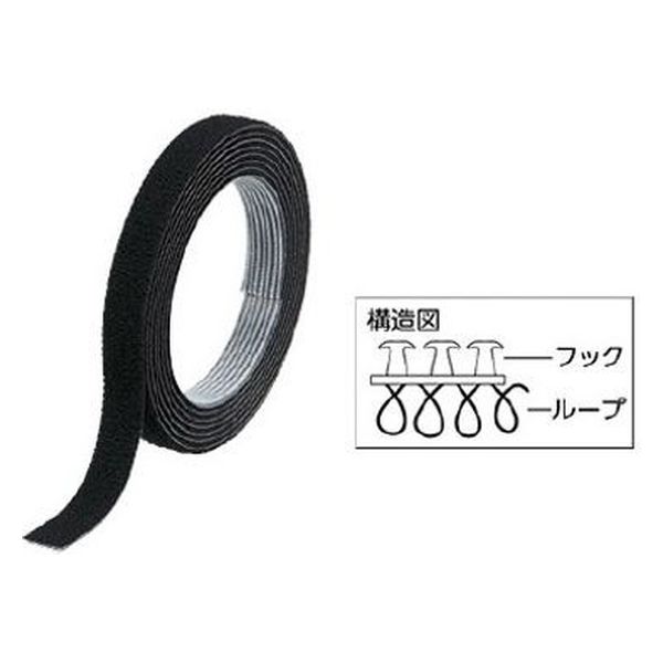 トラスコ中山 マジックバンド結束テープ(黒) 361-9826-BK 1個（直送品）