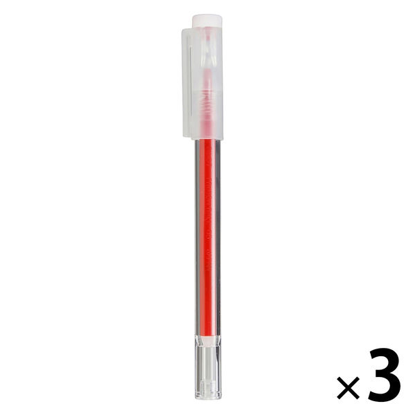 無印良品 こすって消せるボールペン 赤 0.5mm 1セット（3本） 良品計画