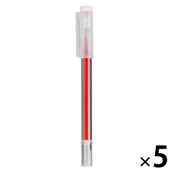 無印良品 こすって消せるボールペン 赤 0.5mm 1セット（5本） 良品計画