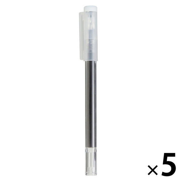 無印良品 こすって消せるボールペン 黒 0.5mm 1セット（5本） 良品計画