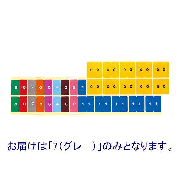 ケルン カルテナンバーラベル 7 KS-761 1袋(100片入)（直送品）