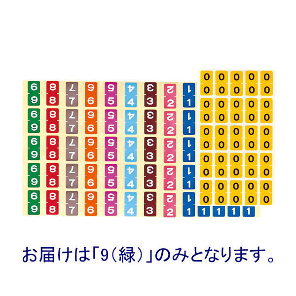 ケルン カルテナンバーラベル 9 KS-763 1袋(250片入)（直送品）