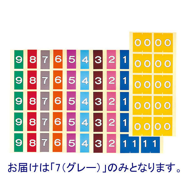 ケルン カルテナンバーラベル 7 KS-760 1袋(100片入)（直送品）
