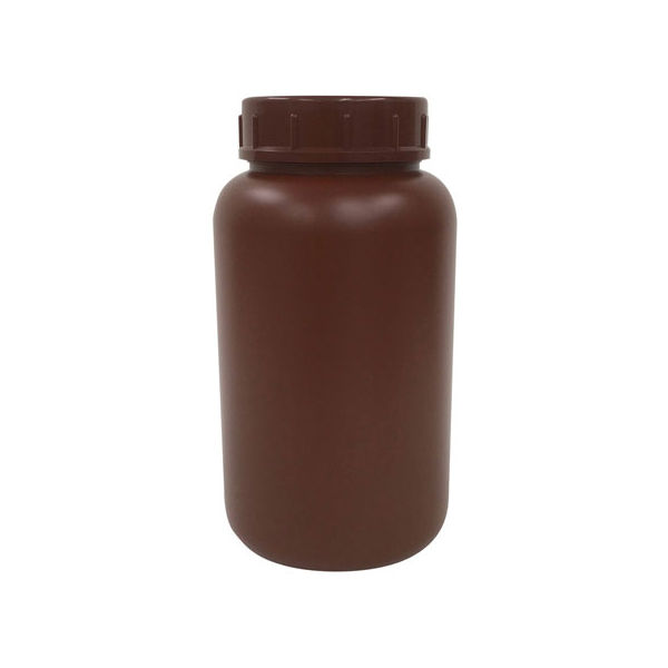 コクゴ PE広口瓶(茶) 茶色 24-7364-05 1個（直送品）
