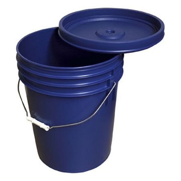 コクゴ トスロン丸型容器(フタ付)4L 青 24-7368-01 1個（直送品）