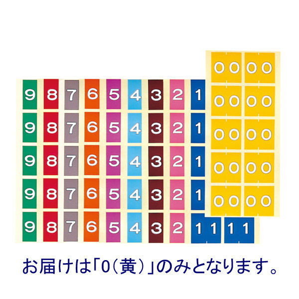 ケルン カルテナンバーラベル 0 KS-760 1袋(100片入)（直送品）