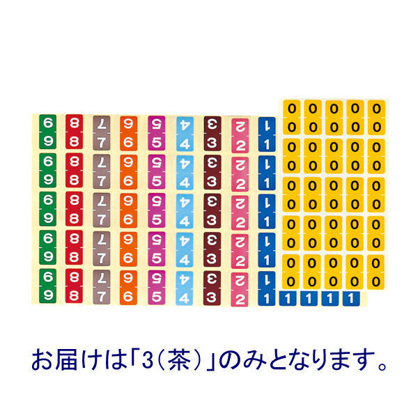 ケルン カルテナンバーラベル 3 KS-763 1袋(250片入)（直送品）