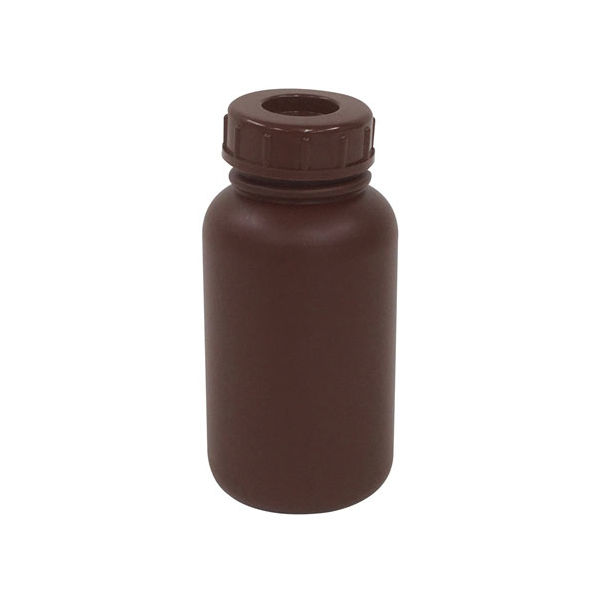 コクゴ PE広口瓶(茶) 茶色 24-7364-02 1個（直送品）