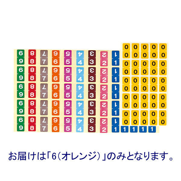 ケルン カルテナンバーラベル 6 KS-763 1袋(250片入)（直送品）