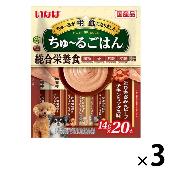 いなば ちゅるビ〜ごはん（ささみ・野菜バラエティ）10g×7袋 成犬用