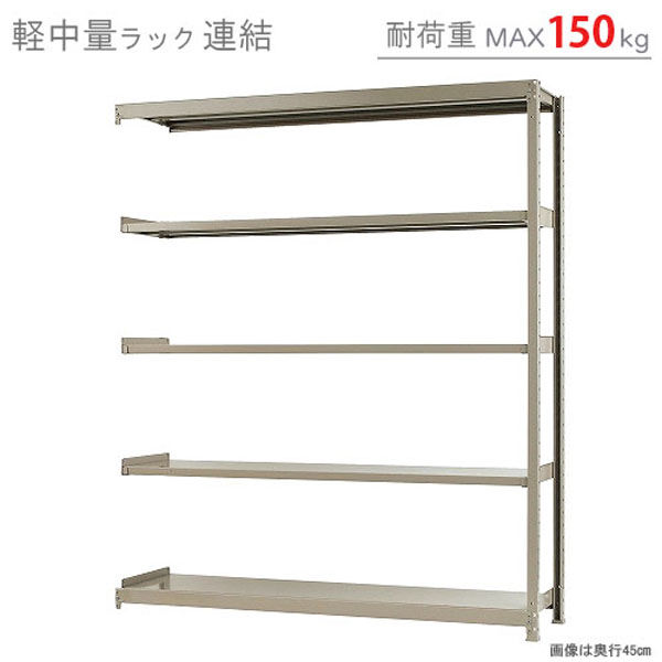 軒先渡し】北島 軽中量ラック 150kg 連結 5段 幅1800×奥行600×高さ 