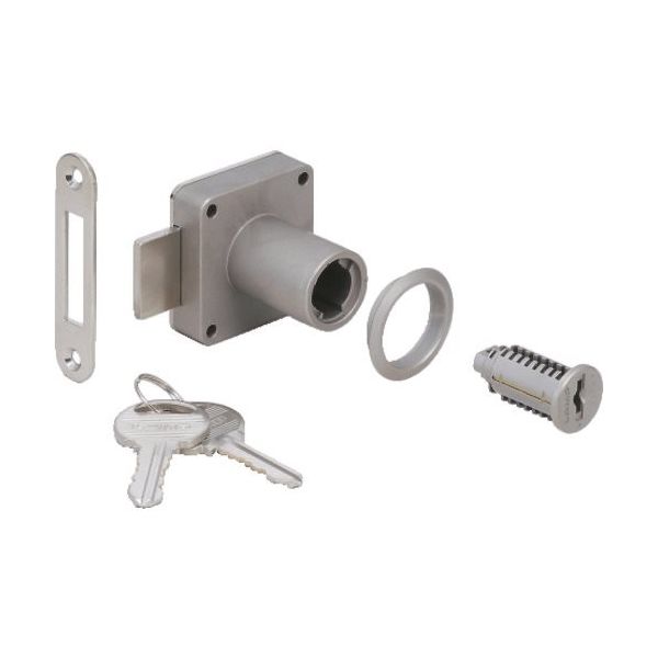 スガツネ工業 (150001007)5830ー30MKーBシリンダー脱着式面付シリンダー錠 5830-30MK-B 1個(1セット)（直送品）