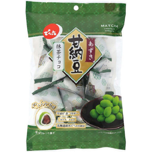 でん六 あずき甘納豆 抹茶チョコ 4901930111889 80g×12個（直送品