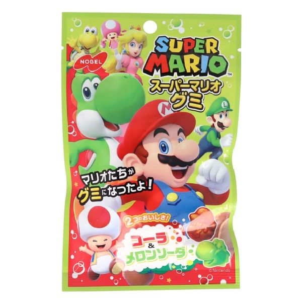 ノーベル製菓 マリオグミコーラ&メロンソーダ 4902124072788 1