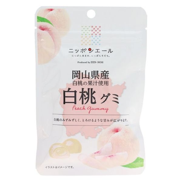 全国農協食品 岡山県産　白桃グミ 4908012001441 40g×20個（直送品）