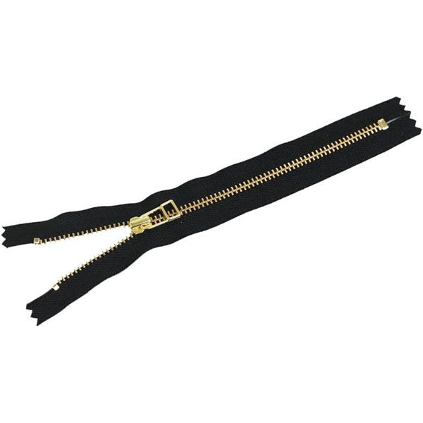 YKK Y.K.K 金属ファスナー 40cm 黒 5LFG40-580　5本入/5袋セット（直送品）