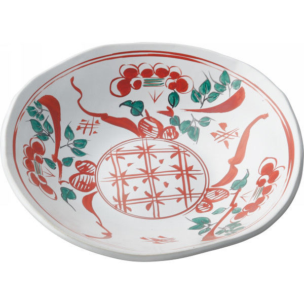 不二商店 波佐見焼 古赤絵万歴紋様 盛鉢 004-706M 1箱（直送品