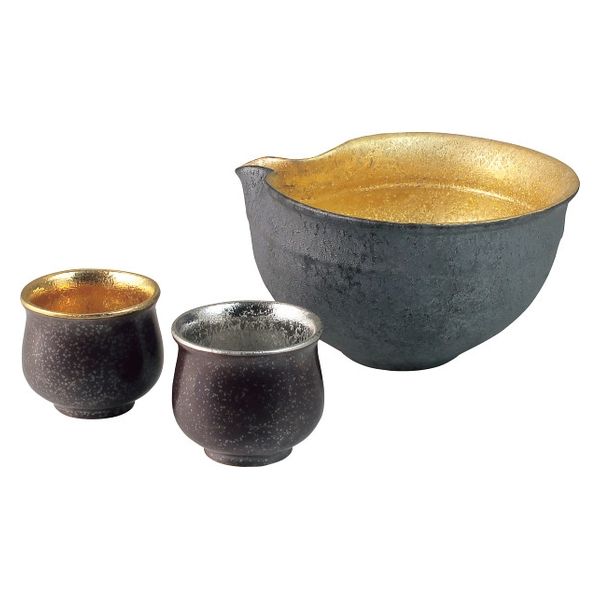 西日本陶器 有田焼 金銀色塗り 冷酒セット 1箱（直送品） - アスクル