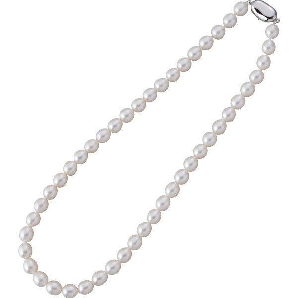 真珠のサイズ約43mm本真珠　淡水無核パールネックレス　美品4.3mmホワイトNT148