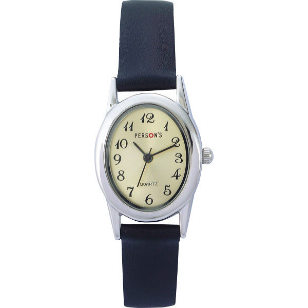 ゆうわ パーソンズ レディース腕時計 ブラック PE-043B 1箱（直送品） - アスクル