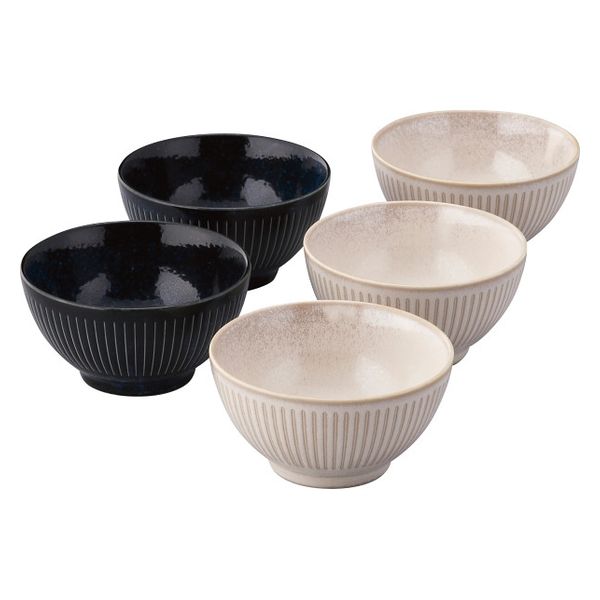 陶友長江商店 美濃焼十草モダンライスボウル5点セット T2018924-10 1箱
