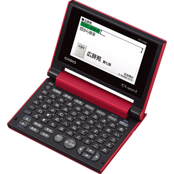 カシオ計算機 カシオ　広辞苑搭載コンパクトカラー液晶電子辞書 レッド XD-C400RD 1箱（直送品）