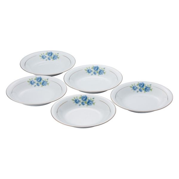 ミスターボス ブルーローズ カレー皿5枚セット 420 1箱（直送品