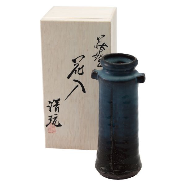 萩焼き  萩苑 作 オンラインストア限定品｜綴じ目小鉢 うすあお｜萩焼 萩陶苑 椿